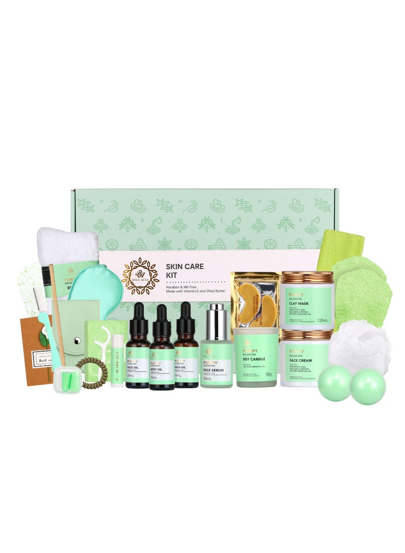 RA ROSA ACCA Skin Care Set for Women, 28pcs Gift Includes Face Cream, Bath Oil, Scented Candle & More. Comprehensive Skincare Solution for Body, Perfect for Women's Gifts - Image 1