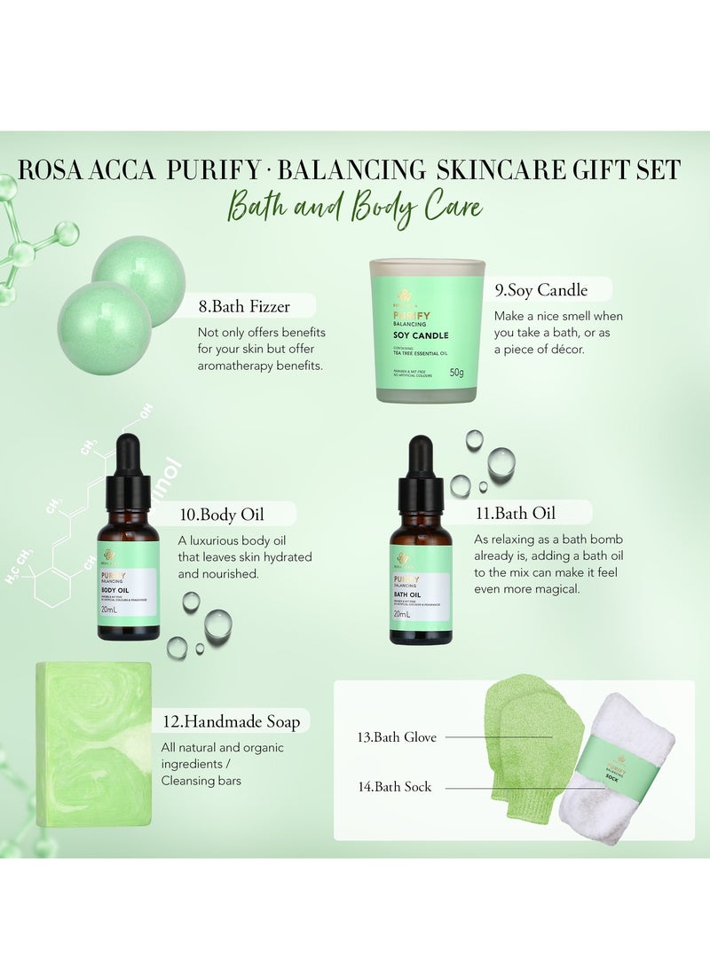 RA ROSA ACCA Skin Care Set for Women, 28pcs Gift Includes Face Cream, Bath Oil, Scented Candle & More. Comprehensive Skincare Solution for Body, Perfect for Women's Gifts - Image 4