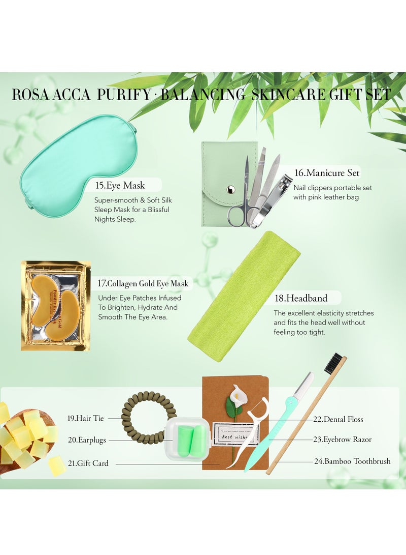 RA ROSA ACCA Skin Care Set for Women, 28pcs Gift Includes Face Cream, Bath Oil, Scented Candle & More. Comprehensive Skincare Solution for Body, Perfect for Women's Gifts - Image 5