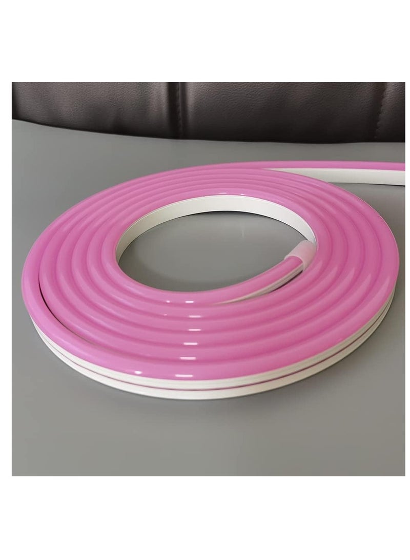 Vitacelli شريط إضاءة نيون LED 12 فولت، 16.4 قدم / 5 مصابيح LED، شريط نيون مرن 12 فولت للمطبخ وغرفة النوم والديكور الداخلي والخارجي للمنزل DIY متضمن محول باللون الأرجواني  - Image 2