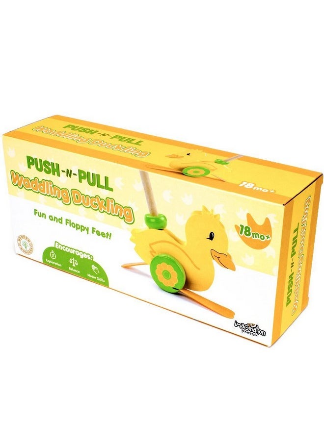 Imagination Generation Wooden Wonders Push-n-Pull Waddling Duckling with Rubber Feet by Imagination Generation  - Image 4