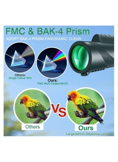 Cool Baby COOLBABY 50X60 Monocular Telescope High Powered Monocular for Adults with BAK4 Prism & FMC Lens for Stargazing Hunting Wildlife Bird Watching Travel...  - Image 4
