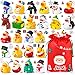 ANGGIKO 24 Pack Christmas Rubber Ducks in Bulk with Bag Christmas Ducks for Ducking Christmas Goodie Bag Stuffers Baby Birthday Gifts Party Favors Bath Toys for Toddlers - Image 2