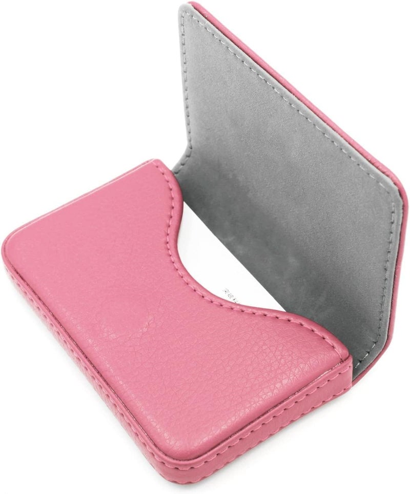 AI-DEE RFID Blocking Wallet - Minimalist Leather Business Credit Card Holder with Magnetic, Pink, Small - Image 1