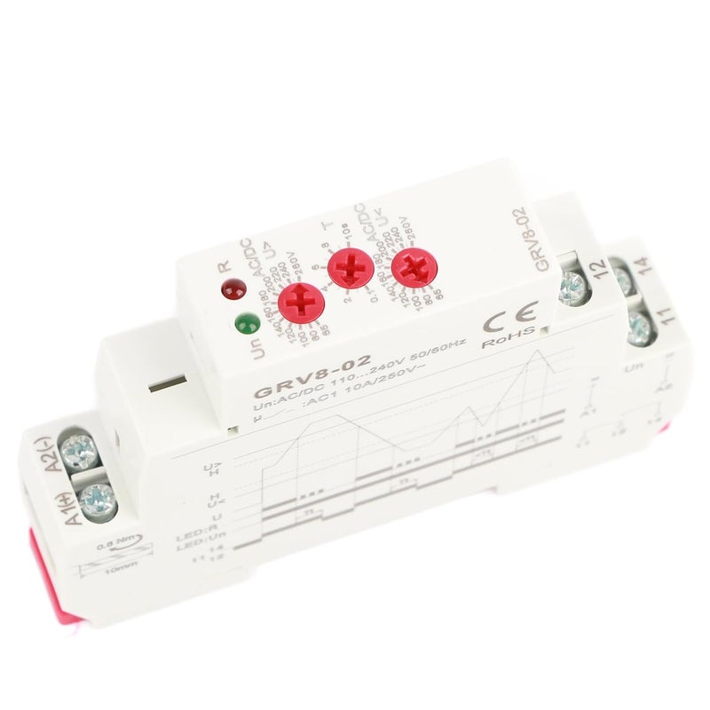 GRV8 02 AD240 مرحل الجهد واقي من الجهد الزائد والمنخفض لحماية المنزل والمكتب والاستخدام الصناعي - Image 4