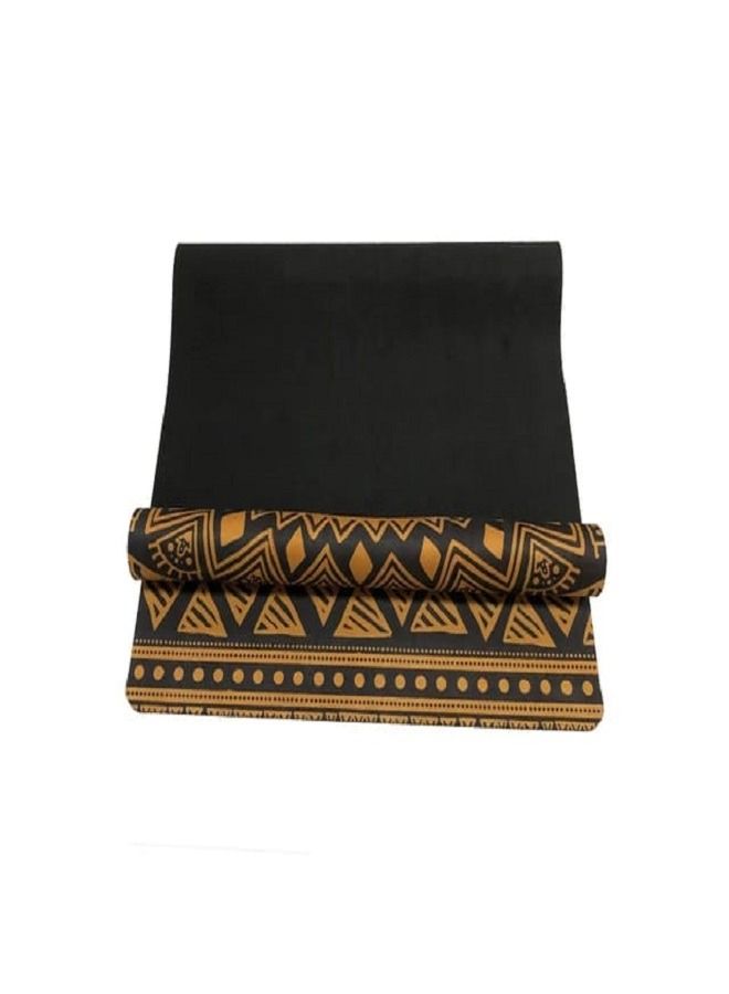 YOGA High Quality Natural Rubber Yoga Mat With Black And Golden Mandala Elegant Pattern Anti Slip Fits All Your Exercises - Image 4