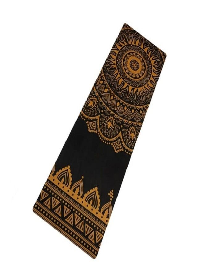 YOGA High Quality Natural Rubber Yoga Mat With Black And Golden Mandala Elegant Pattern Anti Slip Fits All Your Exercises - Image 2