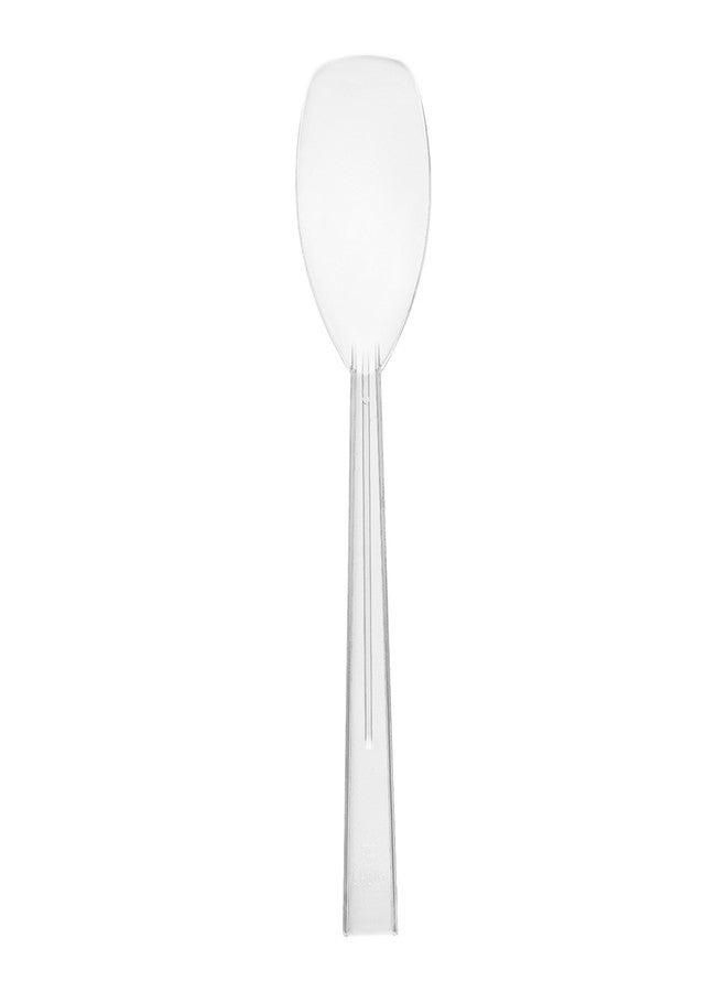 Party Essentials Hard Plastic 9" Serving Spoons, Clear, 12 Count - Image 3