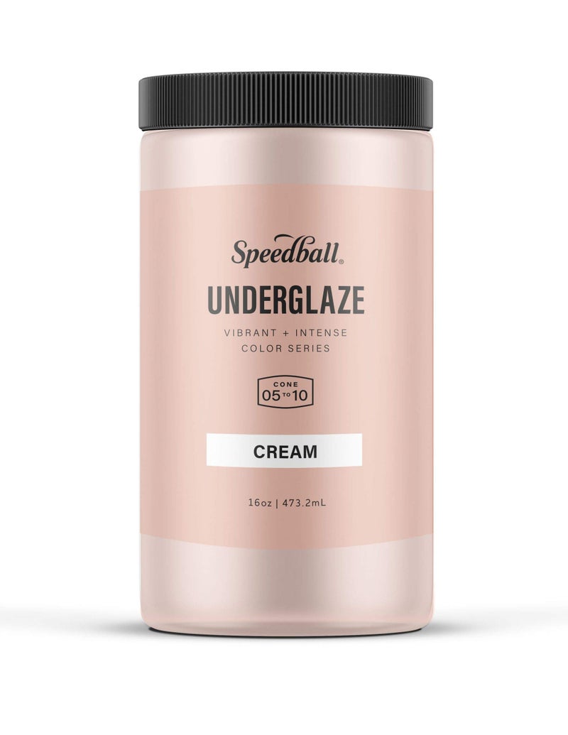 Speedball Underglaze Cream 16 oz Made in USA LeadFree Color Glaze for Pottery and Ceramics Wide Firing Range Cone 0510 Food Safe