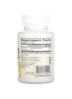 jarrow formulas Jarrow Formulas, Vitamin D3, Cholecalciferol, Extra Strength, 25 mcg (1,000 IU), 200 Softgels  - Image 2
