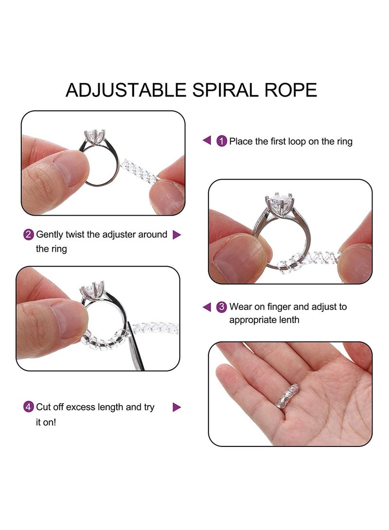 70 Pieces Invisible Ring Size Adjusters with Jewelry Polishing Cloth - Image 3