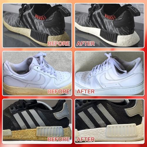 cocomfix 2-in-1 White Shoe Polish Marker, 2 Pack Shoe Paint Instant Whitens Yellowed Midsoles & Fixes Stains, Waterproof Permanent Protective Sneaker Whitener Pen for Foam, Fabric, Rubber, Leather - Image 5