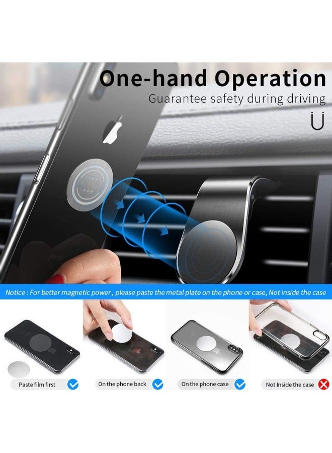 غلو حامل موبايل مغناطيسي للسيارة، حامل مغناطيسي عالمي للسيارة لفتحات المكيف و للزجاج الامامي ولوحة العدادات، للهواتف المحمولة من جميع الانواع والمقاسات - ايفون, جالكسي, هواوي و غيرها - Image 5