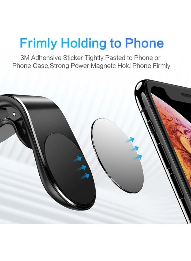 غلو حامل موبايل مغناطيسي للسيارة، حامل مغناطيسي عالمي للسيارة لفتحات المكيف و للزجاج الامامي ولوحة العدادات، للهواتف المحمولة من جميع الانواع والمقاسات - ايفون, جالكسي, هواوي و غيرها - Image 3