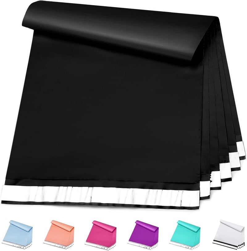 Metronic Large Poly Mailers 19x24 50PCS, Shipping Bags Envelopes Mailers with Self Adhesive Waterproof and Tear-Proof Postal Bags, Black - Image 1