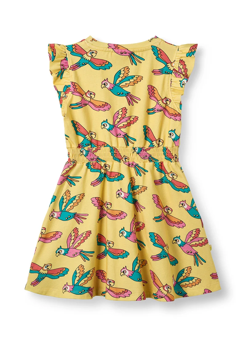 Småfolk Sleeveless dress with parrots