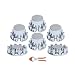 JESONN 33mm Chrome ABS Plastic Axle Cover Combo Kit Thread On Lug Nut Covers with 2 Front and 4 Rear Axle Wheel Cover Removable Hub Caps for Semi Trucks Flat Top - Image 2