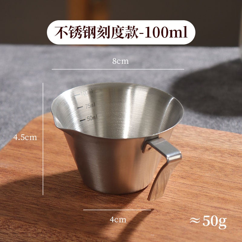 Espresso Coffee Measuring Cup Stainless Steel Steel color