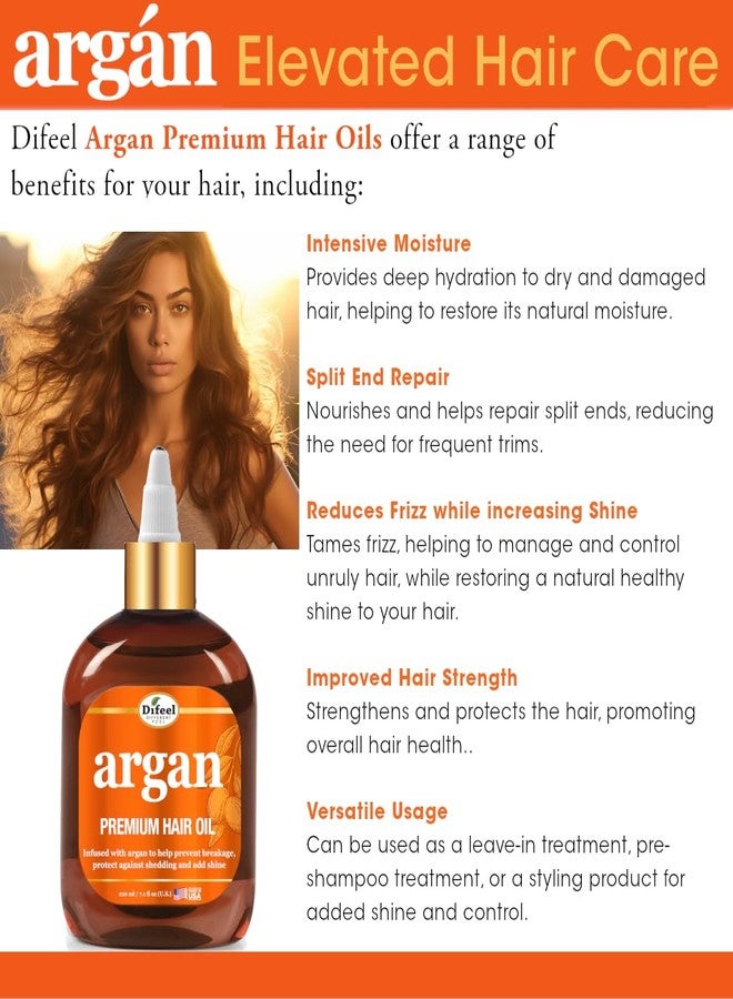 Difeel Premium Argan Hair Oil - Dry Hair Treatment, 7.1 oz - Image 3