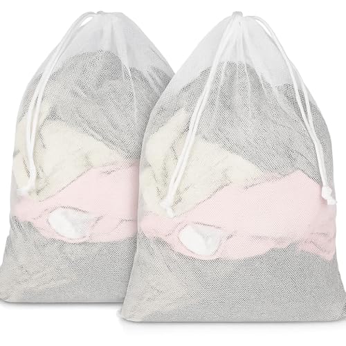 FAB ELLITE Mesh Laundry Washing Bag with Zipper | Durable Clothes Protector for Delicates & Small Items | Machine Washable Laundry Bag for Gentle In-Wash Cleaning (Solid Color) Pack of 2 - Image 5