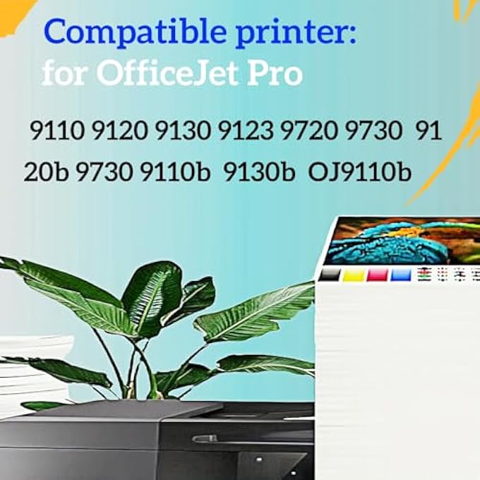 938 INK CARTRIDGE COMPACTIBLE FOR HP OFFICEJET PRO 9110, 9120, 9130, 9123, 9720,9730, 9120B, 9730, 9110B, 9130B,OJ9110B PRINTER BLACK/MAGENTA/CYAN/YELLOW 4-PACK - Image 3