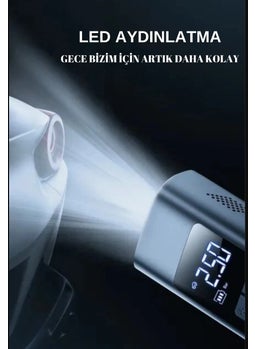 Qasul Digital Tire Inflator Compressor Pump with Flashlight 150 Psi Air Pump Portable Cigarette Lighter Inlet  - Image 3