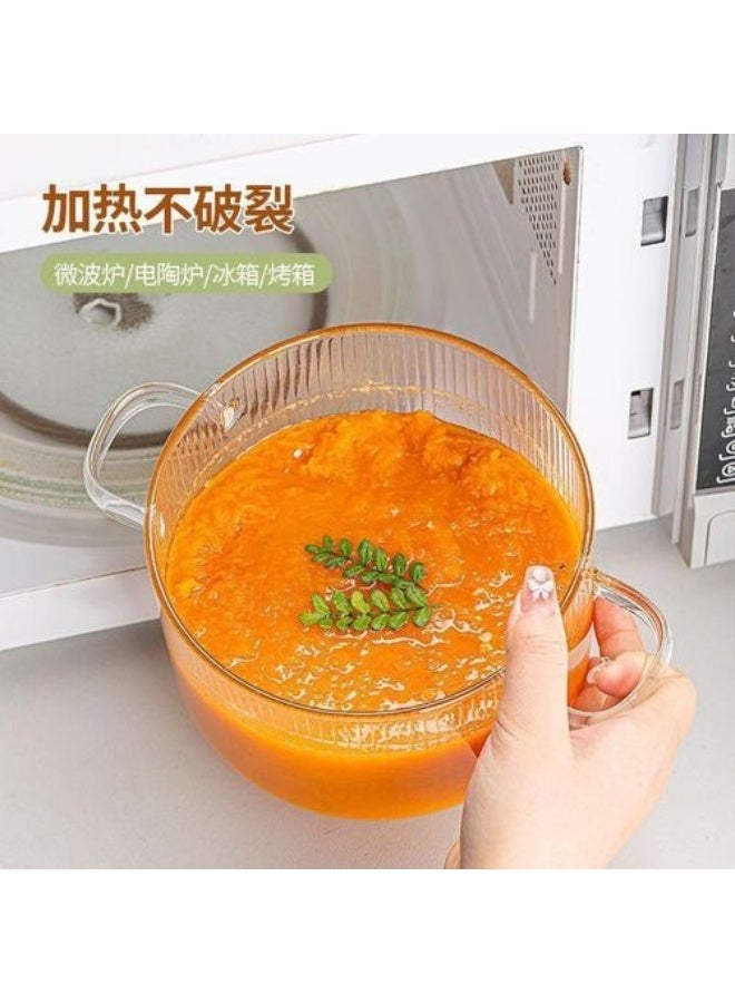 Birks 1800 ML honey-colored thermal glass cooking and serving set – comes with a glass lid and side handles for use in microwave and oven. - Image 4