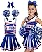 JenPen Cheerleader Costume for Cute Cheerleading Outfit Cheer Uniform for Halloween Dress Up with AccessoriesM57yearBlue - Image 2