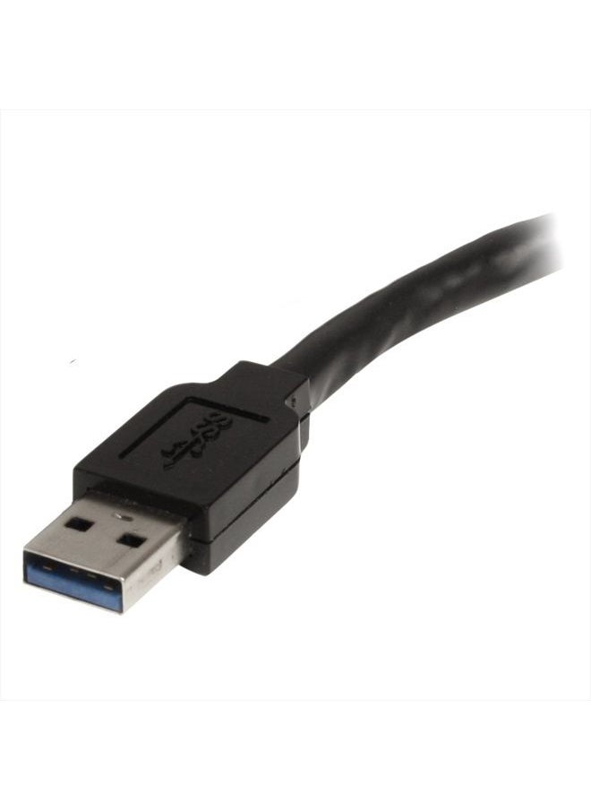 Startech.com - 32.8 ft Active USB 3.0 (5Gbps) Extension Cable with AC Power Adapter - Shielded - Male to Female USB 3.2 Gen1 Type A Extender (USB3AAEXT10M) - Image 1