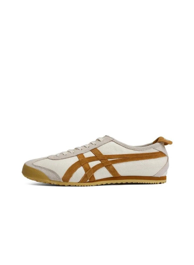 TIGER Onitsuka Tiger Mexico 66 Cream with Tan Accents Leather Sneakers Size38