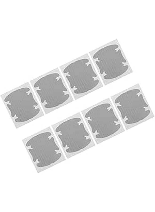 3D Carbon Fiber Door Handle Bowl Stickers 8 Pcs Anti Scratch Automotive Door Protector Decals For Cars Easy To Install Vehicle Decoration - Image 1