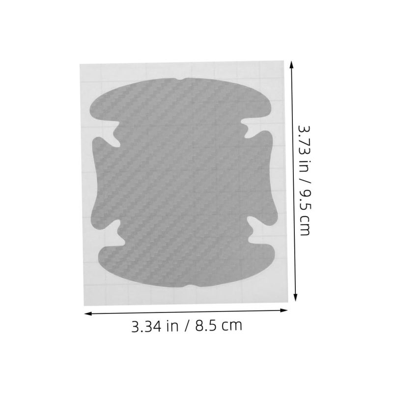 3D Carbon Fiber Door Handle Bowl Stickers 8 Pcs Anti Scratch Automotive Door Protector Decals For Cars Easy To Install Vehicle Decoration - Image 3