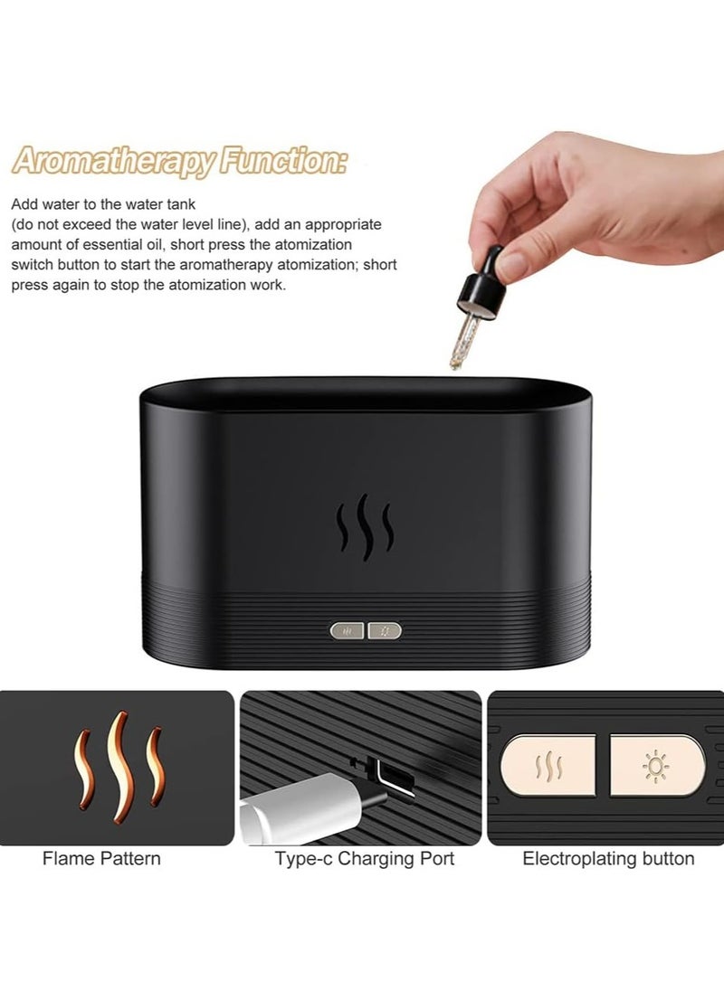 ELTRAZONE Flame Diffuser Humidifier, Ultra-Silent Cool Mist Air Fire Diffuser, 2 Brightness Night Light & Auto-Off, Essential Oil Aromatherapy Flame Humidifier Aroma Diffuser for Home, Office or Yoga  - Image 4