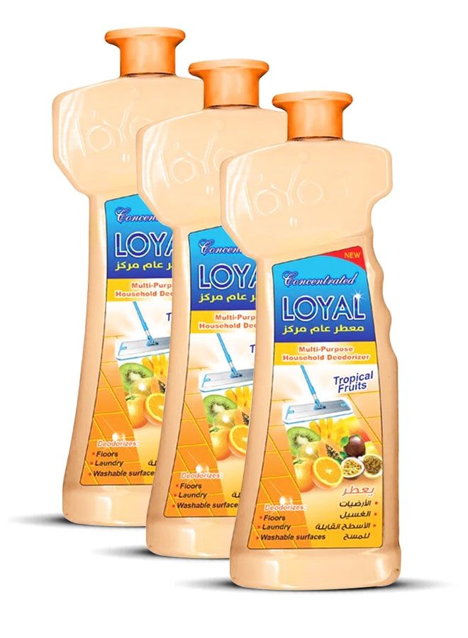 loyal Multi-Purpose Household Deodorizer Concentrated Gel, Tropical Fruits, 3x700ml - Image 2