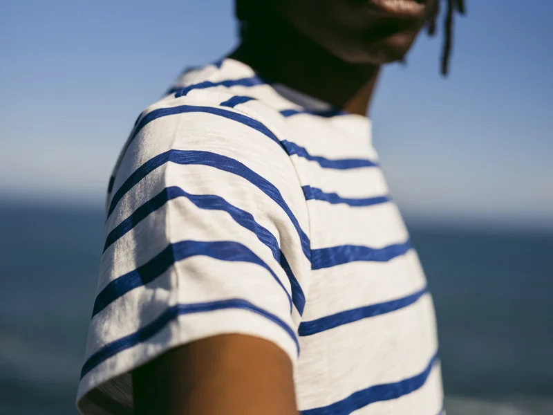 Bask in the Sun Hoki T-Shirt Navy 100% Cotton