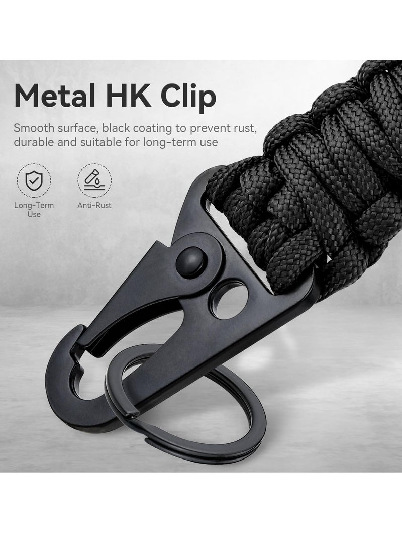 SYOSI - 2PC Braided Neck Lanyard Paracord Key Lanyard Heavy Duty Braided Neck Lanyard for Keys Badge Lanyards Long Lanyard ID Badge Holder Leather Strap for ID Card Badge Holder Keys Cell Phone Unisex - Image 1