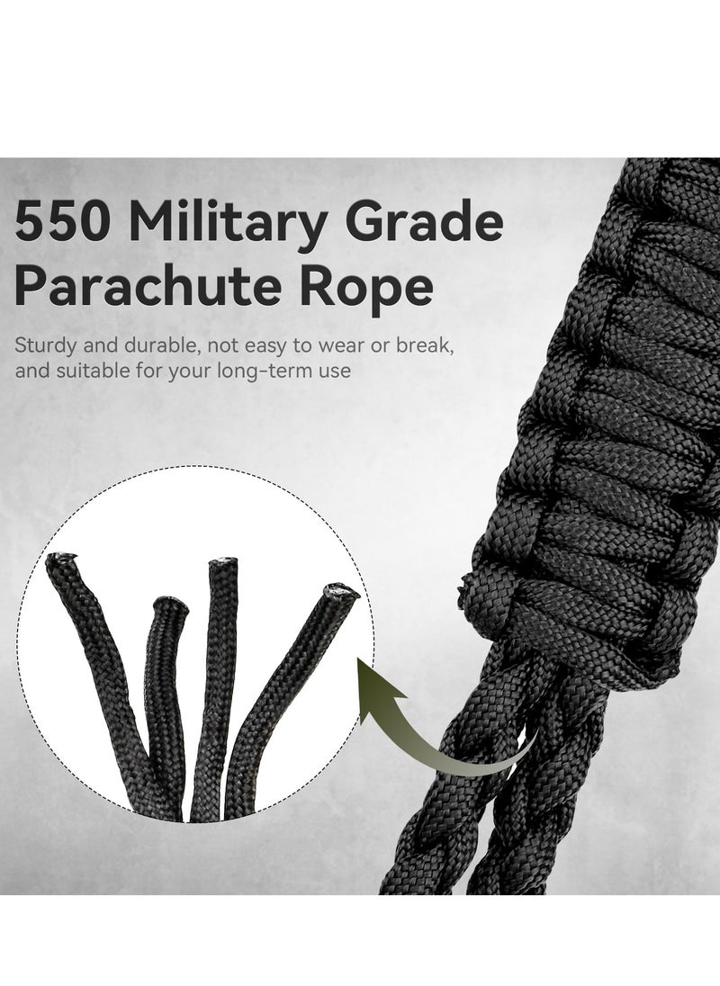 SYOSI - 2PC Braided Neck Lanyard Paracord Key Lanyard Heavy Duty Braided Neck Lanyard for Keys Badge Lanyards Long Lanyard ID Badge Holder Leather Strap for ID Card Badge Holder Keys Cell Phone Unisex - Image 1