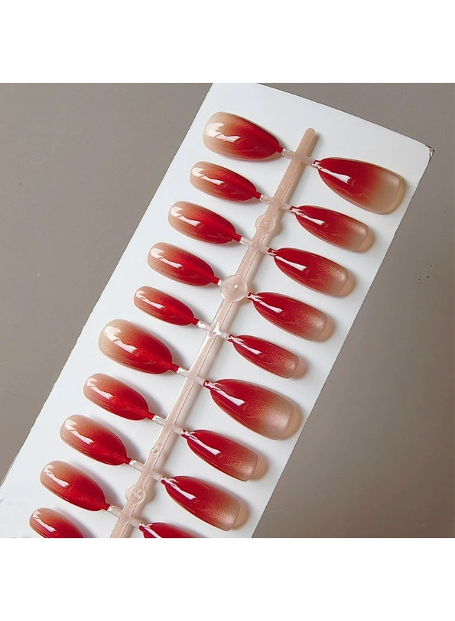 Goolsky أظافر ضغط بتدرج أحمر على شكل عين قطة لموسم الخريف والشتاء - Image 5