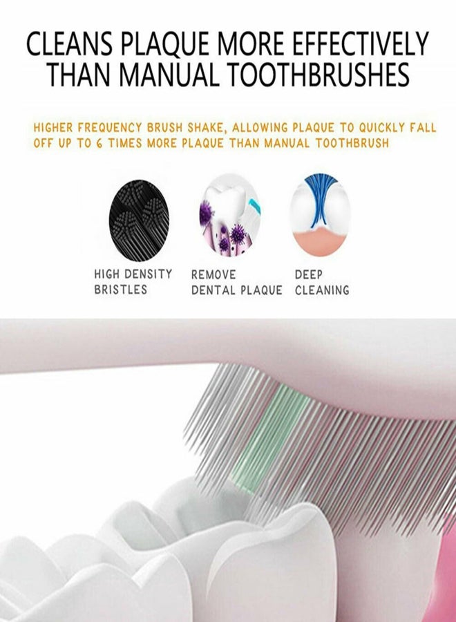 Electric Toothbrush USB Rechargeable Toothbrush High Frequency Little Noise Timing Toothbrush 5 Modes Adjustable Waterproof 4 Brush Heads - Image 5