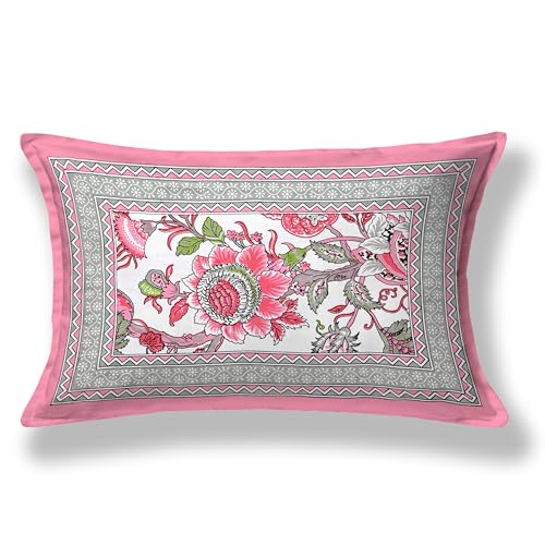 EasyGoods® Cotton Bedsheet for Single Bedsheet with 1 Pillow Cover 60x90 Inch, Handcrafted Bed Sheets (Pink-3) - Image 5