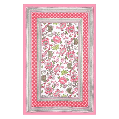 EasyGoods® Cotton Bedsheet for Single Bedsheet with 1 Pillow Cover 60x90 Inch, Handcrafted Bed Sheets (Pink-3) - Image 4