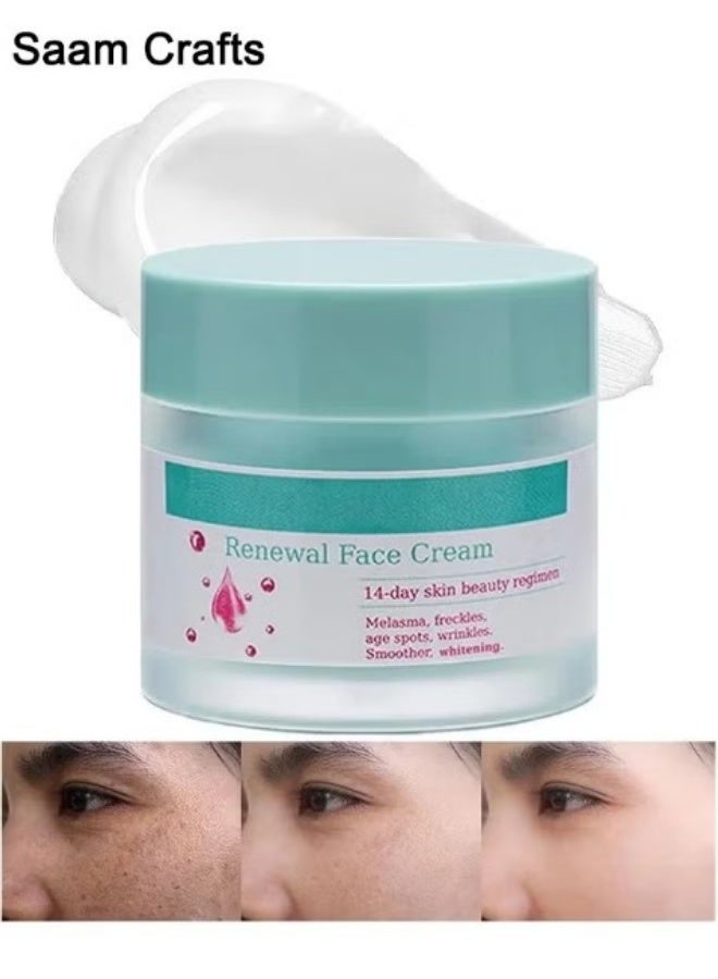 Saam Crafts Saam Renewal Face Cream, Saam Cosmetics Cream Dark Spots Cream, Saam Renewal Face Cream 50g For Melasma And Freckles Treatment For All Skin Types, Anti-Wrinkle Face Cream, Saam Face Cream Korean - Image 1