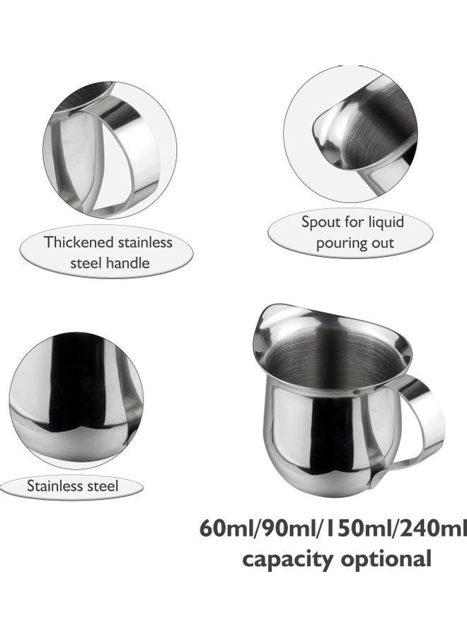 NIBEMINENT Milk Frothing Pitcher 90ml Silver 9.00 x 6.00 6.00cm  - Image 5