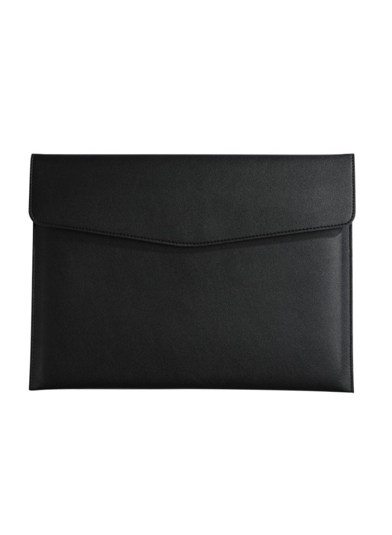 PU Leather A4 File Folder Document Holder Waterproof Portfolio Envelope Folder Case with Snap Closure - Image 1