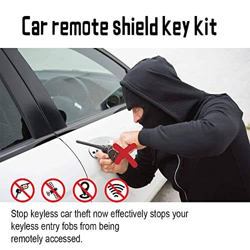 DWARFOO 2PCS Faraday Bag for Key Fob, Car RFID Signal Blocking Key Fob Protector, Faraday Cage Protector, Signal Blocking Anti-Theft Bag, Anti-Theft Pouch, Carbon Fiber Faraday Pouch Key Fob Protector - Image 5