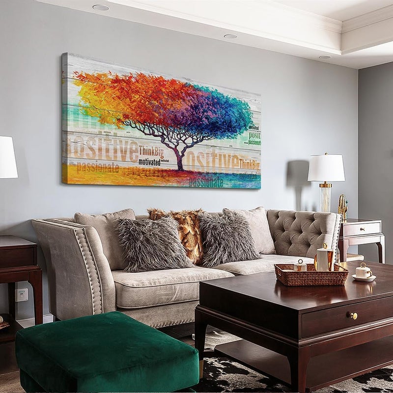 Lapremoly Abstract Color Tree Canvas Wall Art - Image 2