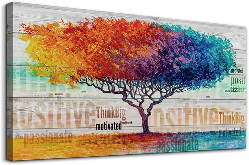 Lapremoly Abstract Color Tree Canvas Wall Art - Image 1