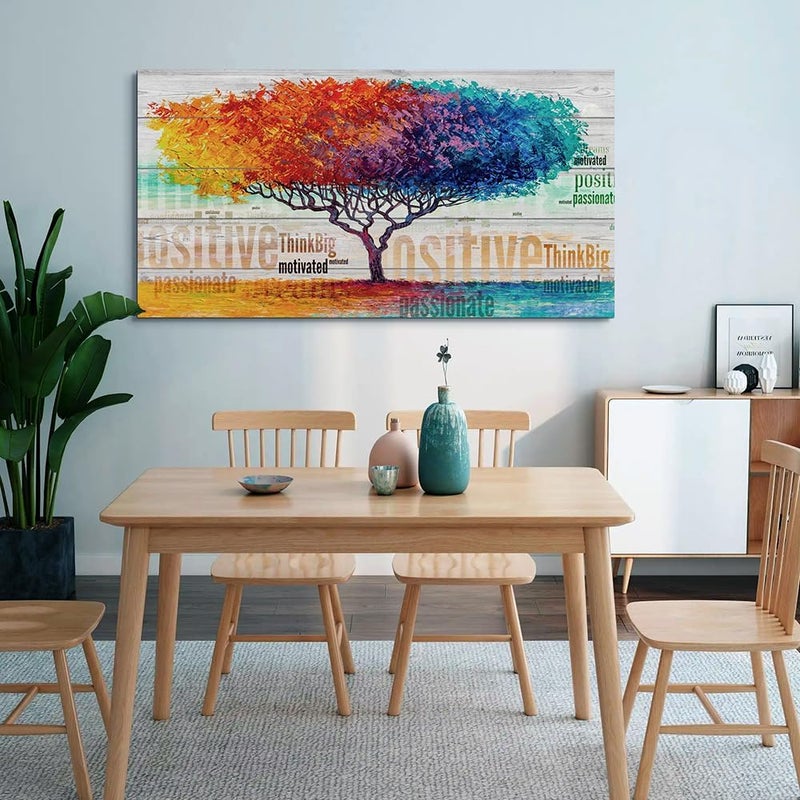 Lapremoly Abstract Color Tree Canvas Wall Art - Image 4