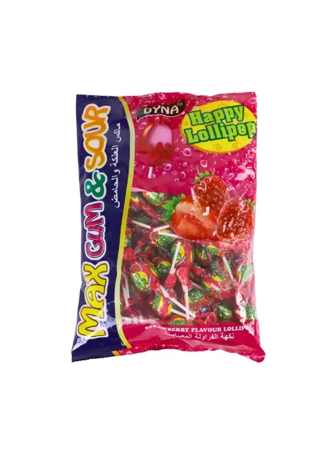 Dyna Happy Lollipop Strawberry Flavored- 48pieces - Image 1