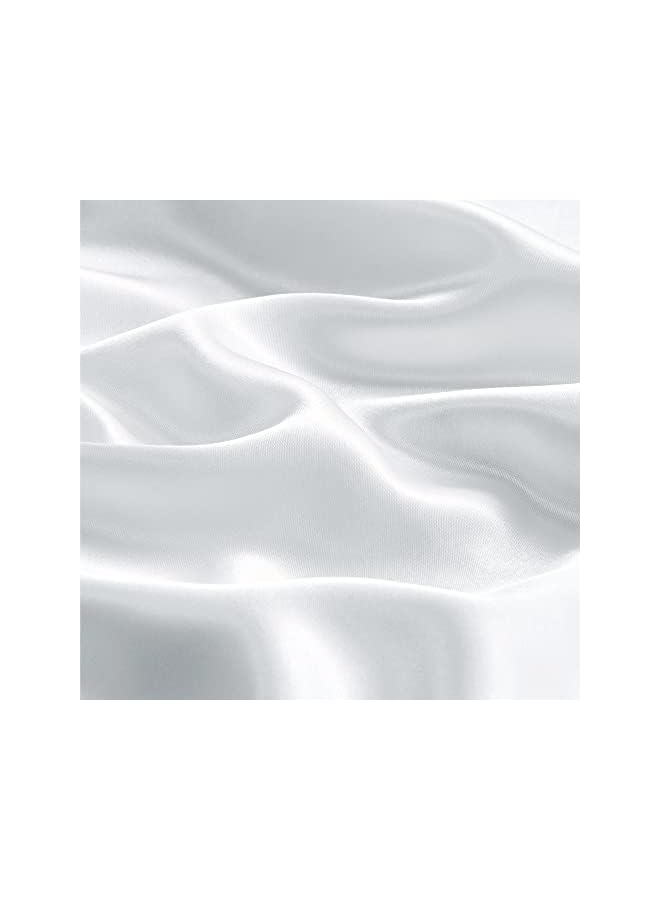 BEDELITE Satin Pillowcase for Hair and Skin, Super Soft and Cooling Similar to Silk Pillow Cases 2 Pack with Envelope Closure, Gift for Women Men(20"x30" Queen Size, White) - Image 3